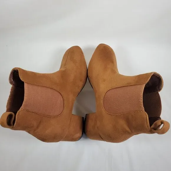 Cape Robbin Evita Brown Suede Ankle Boots Booties Size 6 - Picture 5 of 8